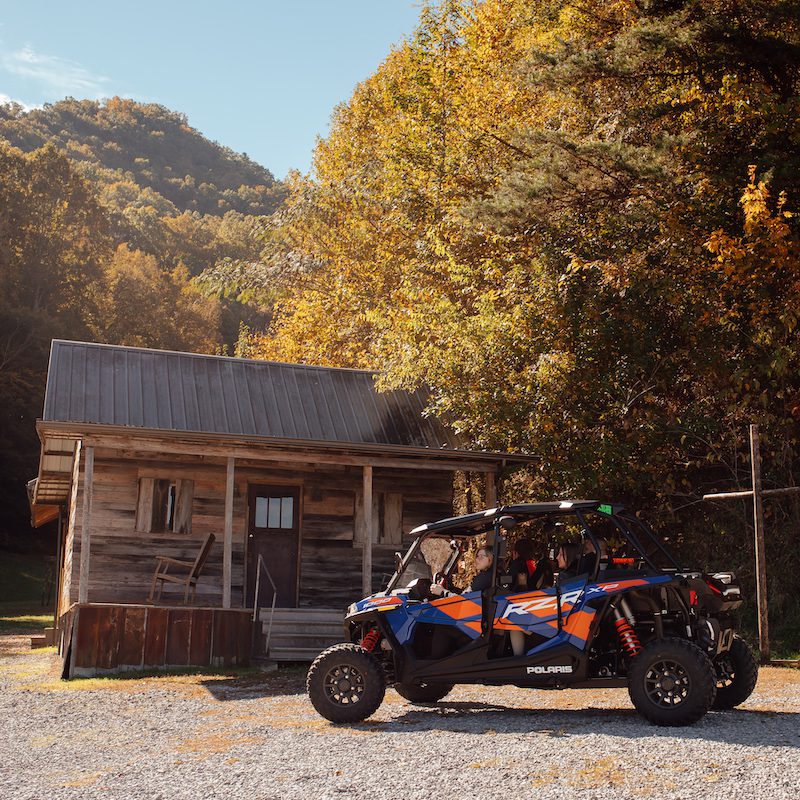 UTV Outside of Cabin